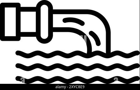 Abwasser-Vektor-Symbol Design-Illustration Stock Vektor