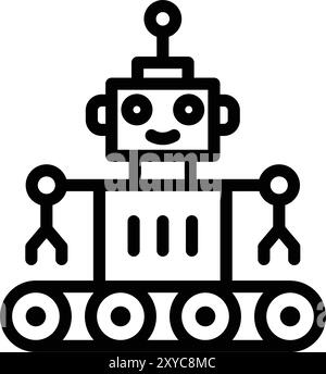 Illustration Des Robotervektors Stock Vektor