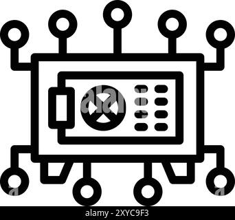 Illustration Des Symbols „Safe Vector“ Stock Vektor