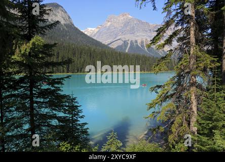 Emerald Lake im Yoho-Nationalpark in British Columbia Stockfoto