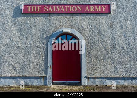 Thurso, Schottland, Vereinigtes Königreich - 16. Oktober 2023: Kirche der Heilsarmee an der Nordküste von Thurso, Caithness, Schottland, Vereinigtes Königreich. Er stellt chur bereit Stockfoto