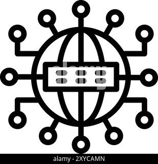 Darstellung Des Symbols Domänen-Vektor-Design Stock Vektor