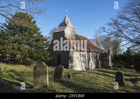 FOLKINGTON, EAST SUSSEX/UK, 28. JANUAR: Die Kirche St. Peter ad Vincula in Folkington, East Sussex, am 28. Januar 2019 Stockfoto