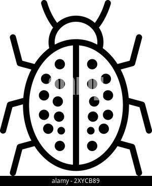 Illustration Des Bug-Vektor-Symbols Stock Vektor