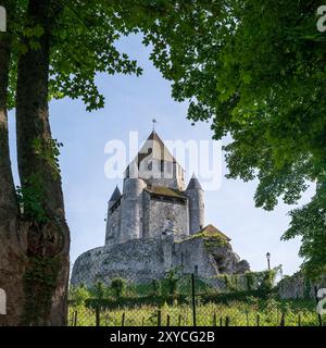 Mittelalterlicher Festungsturm - Tour César von Provins Stockfoto