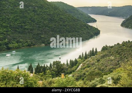 Canal de Lim, Limski Kanal, Halbinsel Istrien, Croacia, Europa Stockfoto