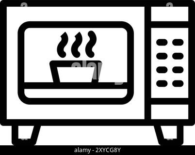 Mikrowellen-Vektor-Symbol-Design-Illustration Stock Vektor