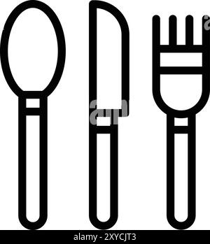 Besteck Vektor Symbol Design Illustration Stock Vektor