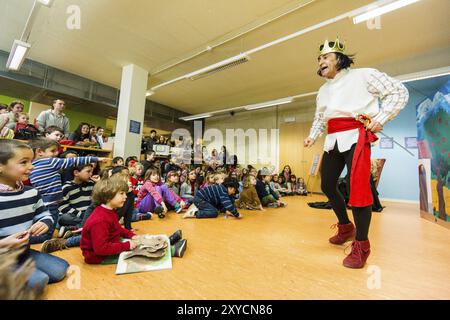 Cuento escenificado, Biblioteca Publica de Palma Stockfoto