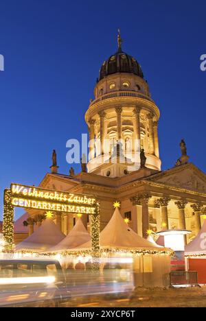 Weihnachtsmarkt Kunstnacht in berlin gendarmenmarkt Deutschland Stockfoto