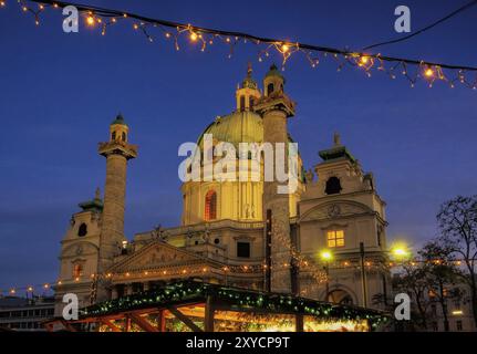 Wiener Weihnachtsmarkt Karlsplatz, Wiener weihnachtsmarkt Karlsplatz 02 Stockfoto