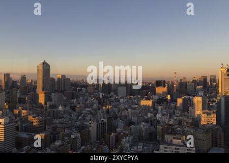 Tokio, Japan, 18. Dezember 2014: Foto der Skyline von Tokio aus dem World Trade Center in Asien Stockfoto