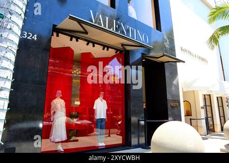 Beverly Hills, Kalifornien: VALENTINO Modegeschäft am Rodeo Drive, Beverly Hills Stockfoto