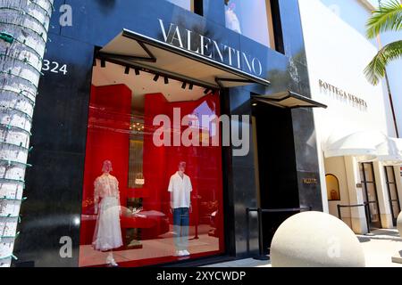 Beverly Hills, Kalifornien: VALENTINO Modegeschäft am Rodeo Drive, Beverly Hills Stockfoto