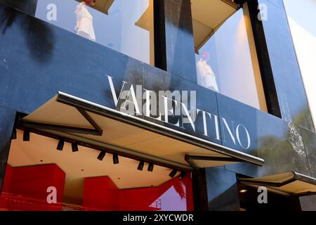 Beverly Hills, Kalifornien: VALENTINO Modegeschäft am Rodeo Drive, Beverly Hills Stockfoto