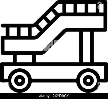Flugzeug Treppe Vektor Symbol Design Illustration Stock Vektor