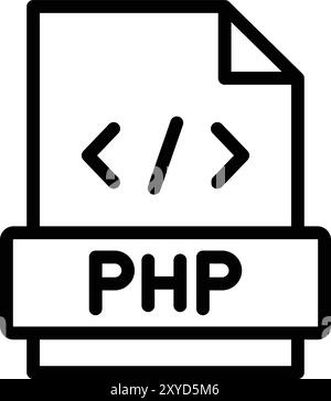 Php-Vektor-Symbol-Design-Illustration Stock Vektor