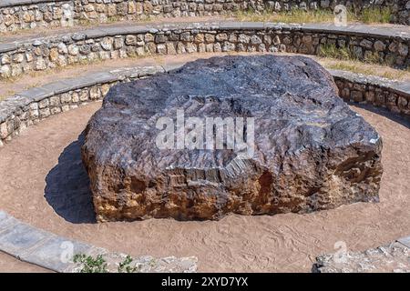 Das Detail des Hoba-Meteoriten Namibias wiegt 66 Tonnen und ist der größte jemals gefundene Meteorit Stockfoto