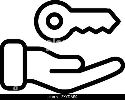 Key Vector Icon Design Illustration Stock Vektor