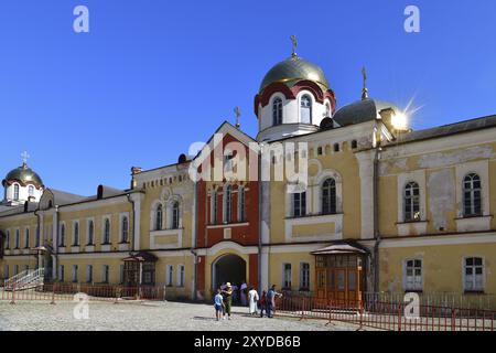 New Athos, Abchasien, 3. Juni. 2018. Hof in einem Kloster von Novy Afonsky für Männer Stockfoto