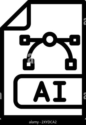 AI-Datei Vektorsymbol Design-Illustration Stock Vektor