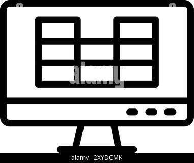 Darstellung Des Symbols „Spaltenvektor“ Stock Vektor