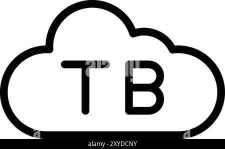 TB Cloud Vector Symbol Design Illustration Stock Vektor
