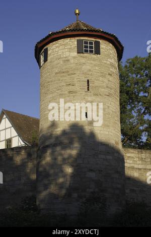 Hospitalturm Stadtbefestigung Mühlhausen Stockfoto