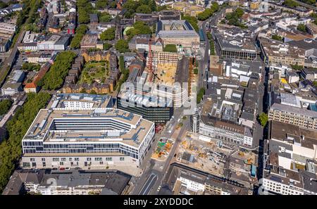 Luftbild, City mit Baustelle Innehof Rathaus-Süd, freistehende Hauswand, Rathaus Bochum, Husemann Karree Viktoriastraße, evang. Christuskirche, Husemannplatz Baustelle, Gleisdreieck, Bochum, Ruhrgebiet, Nordrhein-Westfalen, Deutschland ACHTUNGxMINDESTHONORARx60xEURO *** Luftansicht, Stadt mit Baustelle Innenhof Rathaus Süd, freistehende Hausmauer, Rathaus Bochum, Husemann Karree Viktoriastraße, evang Christuskirche, Baustelle Husemannplatz, Gleisdreieck, Bochum, Ruhrgebiet, Nordrhein-Westfalen, Deutschland ACHTUNGxMINDESTHONORARx60xEURO Stockfoto