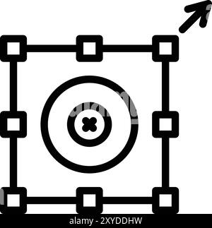 Option Größe ändern Vektorsymbol Konstruktionsdarstellung Stock Vektor