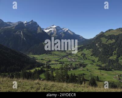 Gsteig bei Gstaad im Spätsommer Stockfoto