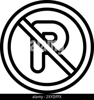 Kein Parken Vektorsymbol Design Illustration Stock Vektor