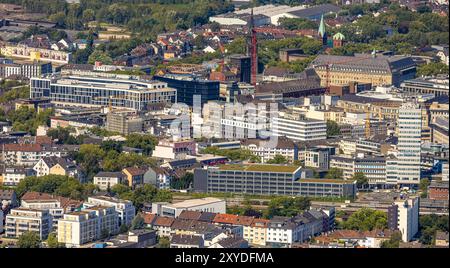 Luftbild, City Ansicht mit Husemann Karree Viktoria Karree Geschäftsquartier, Rathaus und Rathaus Süd mit Baukran, Europahaus Lueg Hochhaus, Gleisdreieck, Bochum, Ruhrgebiet, Nordrhein-Westfalen, Deutschland ACHTUNGxMINDESTHONORARx60xEURO *** Luftansicht mit Husemann Karree Viktoria Karree Geschäftsviertel, Rathaus und Rathaus Süd mit Baukran, Europahaus Lueg Hochhaus, Gleisdreieck, Bochum, Ruhrgebiet, Nordrhein-Westfalen, Deutschland ACHTUNGxMINDESTHONORARx60xEURO Stockfoto