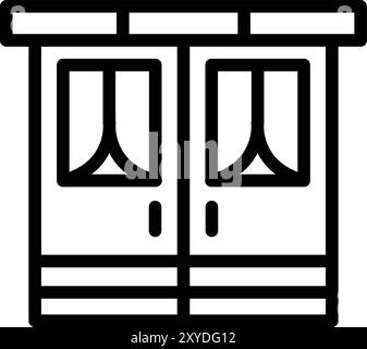 Zugtür Vektor Symbol Design Illustration Stock Vektor