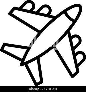Flugzeug Vektor Symbol Design Illustration Stock Vektor