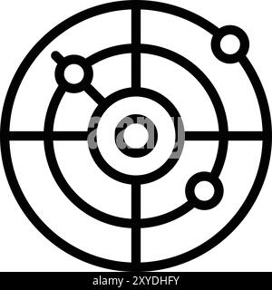 Konstruktionsabbildung Des Radarvektorsymbols Stock Vektor