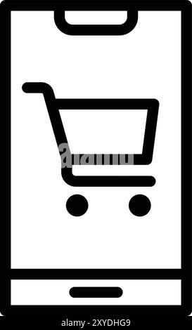 Online-Shopping Vektor-Symbol Design Illustration Stock Vektor