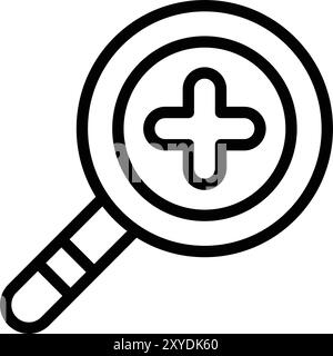 Zoom in Vektorsymbol Design Illustration Stock Vektor