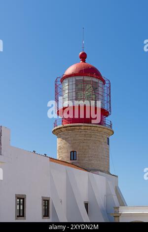 Der Leuchtturm am Cabo de Sao Vicente Stockfoto