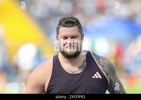 Chorzow, Polen. August 2024. Pawel Fajdek von Polen, der während des Schlesischen Kamila Skolimowska Memorial 2024 Hammer Wurf im Schlesischen Stadion zu sehen war. Quelle: SOPA Images Limited/Alamy Live News Stockfoto