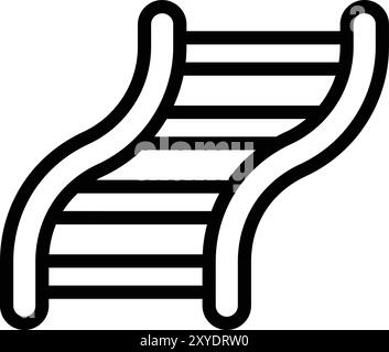 Eisenbahnstraße Vektor-Symbol Design-Illustration Stock Vektor