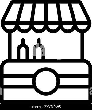 Essensstand Vektor-Symbol-Design-Illustration Stock Vektor