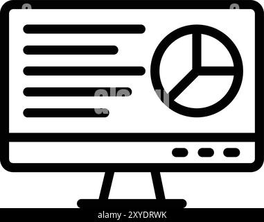 Tortendiagramm Vektorsymbol Entwurfsabbildung Stock Vektor