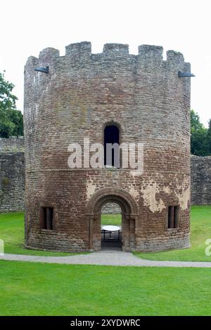 Ludlow Castle, Ludlow, Shropshire, England, Großbritannien - St. Mary Magdalen Chapel - The Round Tower Stockfoto