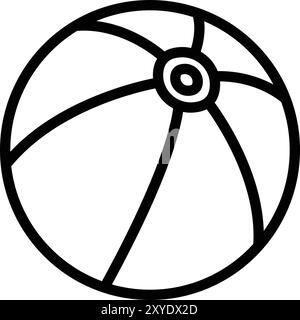 Beach Ball Vektor Symbol Design Illustration Stock Vektor