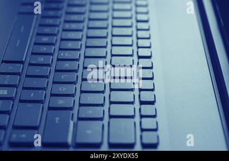 Closeup Bild eines schwarzen Laptop Tastatur Stockfoto