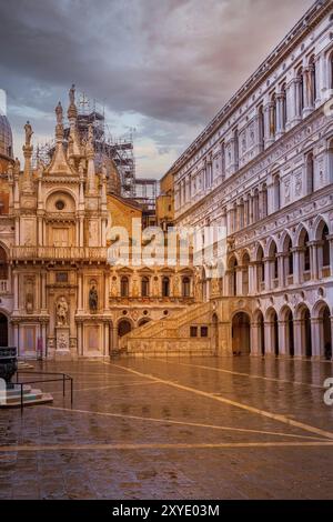 Venedig, Italien, Basilika san Marco, Blick vom Innenhof des Dogenpalastes, Europa Stockfoto