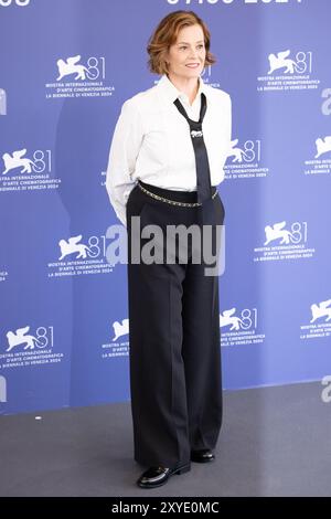 Sigourney Weaver nimmt am 28. August 2024 am „Golden Lion for Lifetime Achievement“-Fotogespräch während des 81. Internationalen Filmfestivals von Venedig Teil Stockfoto