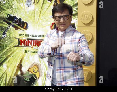 Jackie Chan bei der Premiere von „The LEGO Ninjago Movie“ in Los Angeles am 16. September 2017 im Regency Village Theatre in Westwood, USA Stockfoto
