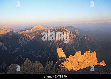 Die ersten Sonnenstrahlen Stockfoto